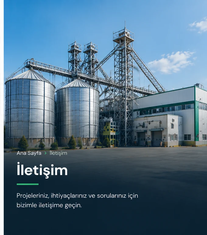 Tohum işleme tesisinde endüstriyel makineler